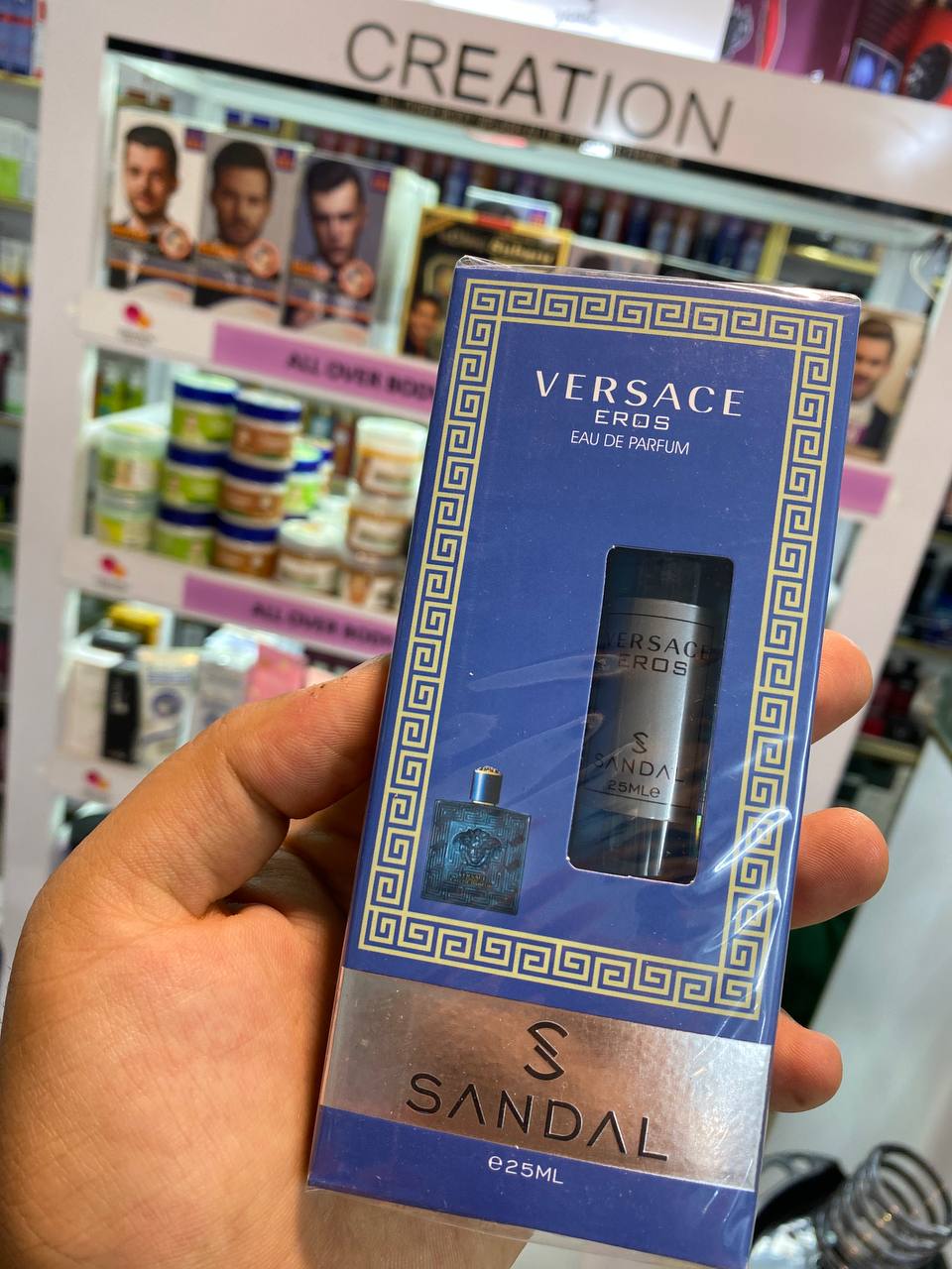 مینی ادکلن ۲۵ میل صندل رایحه ورساچ اروس Versace Eros 